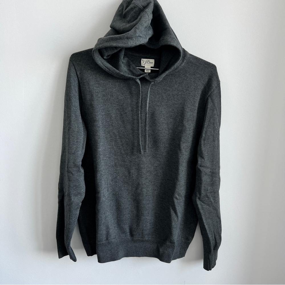 J. Crew Men’s Gray Hooded Sweater, Size Medium